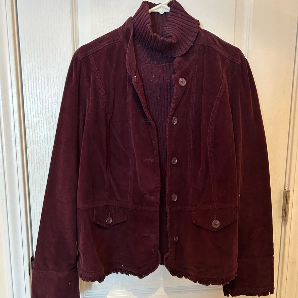 Apostrophe Deep Burgundy Blazer AND Matching Top